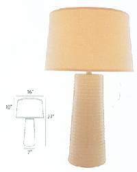 Ashanti Ceramic Table Lamp - Ivory IVY